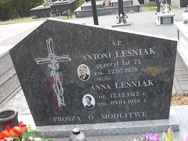 Antoni Leśniak Tarnów Gmina - Grobonet - Wyszukiwarka osób pochowanych